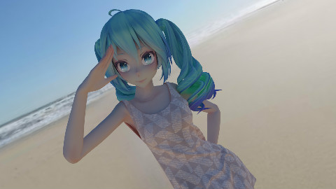 【C4D/布料解算/裸足初音】罪恶的绝对领域-Classic